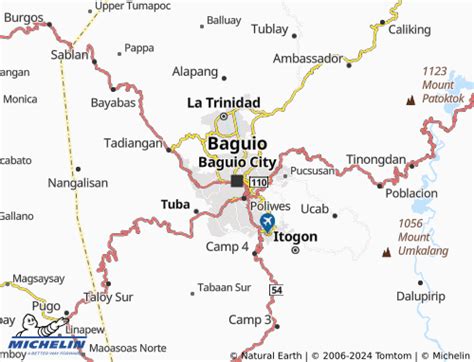 upper ferguson road baguio city|MICHELIN Baguio City map .
